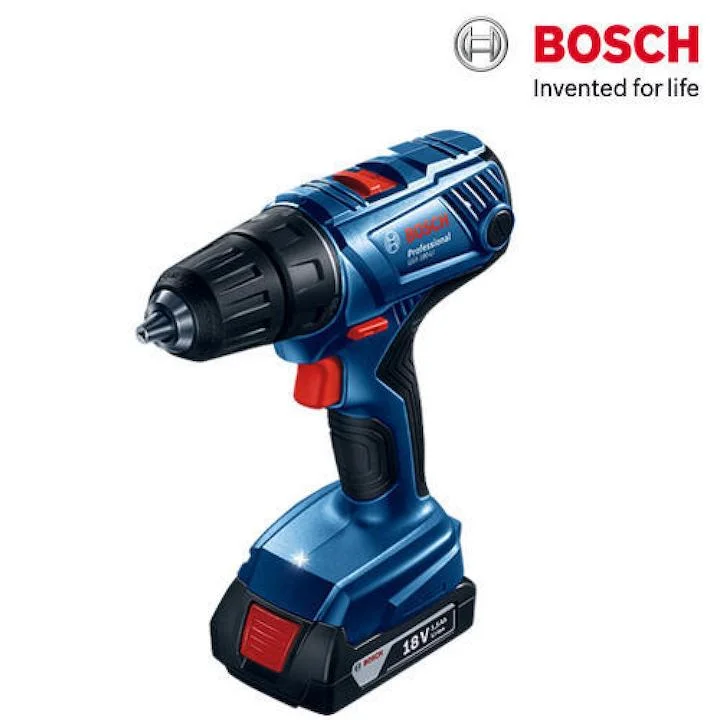 Máy khoan vặn vít dùng pin Bosch GSR 180-LI + Phụ kiện