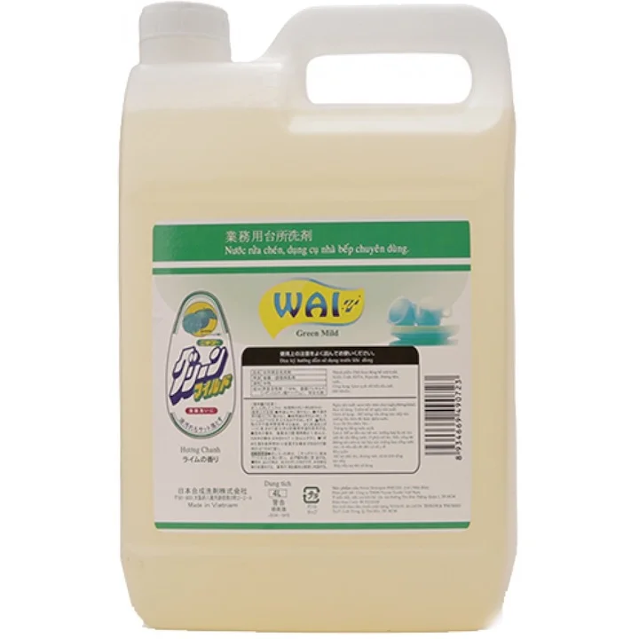 Nước rửa chén Wai Green Mild 4L