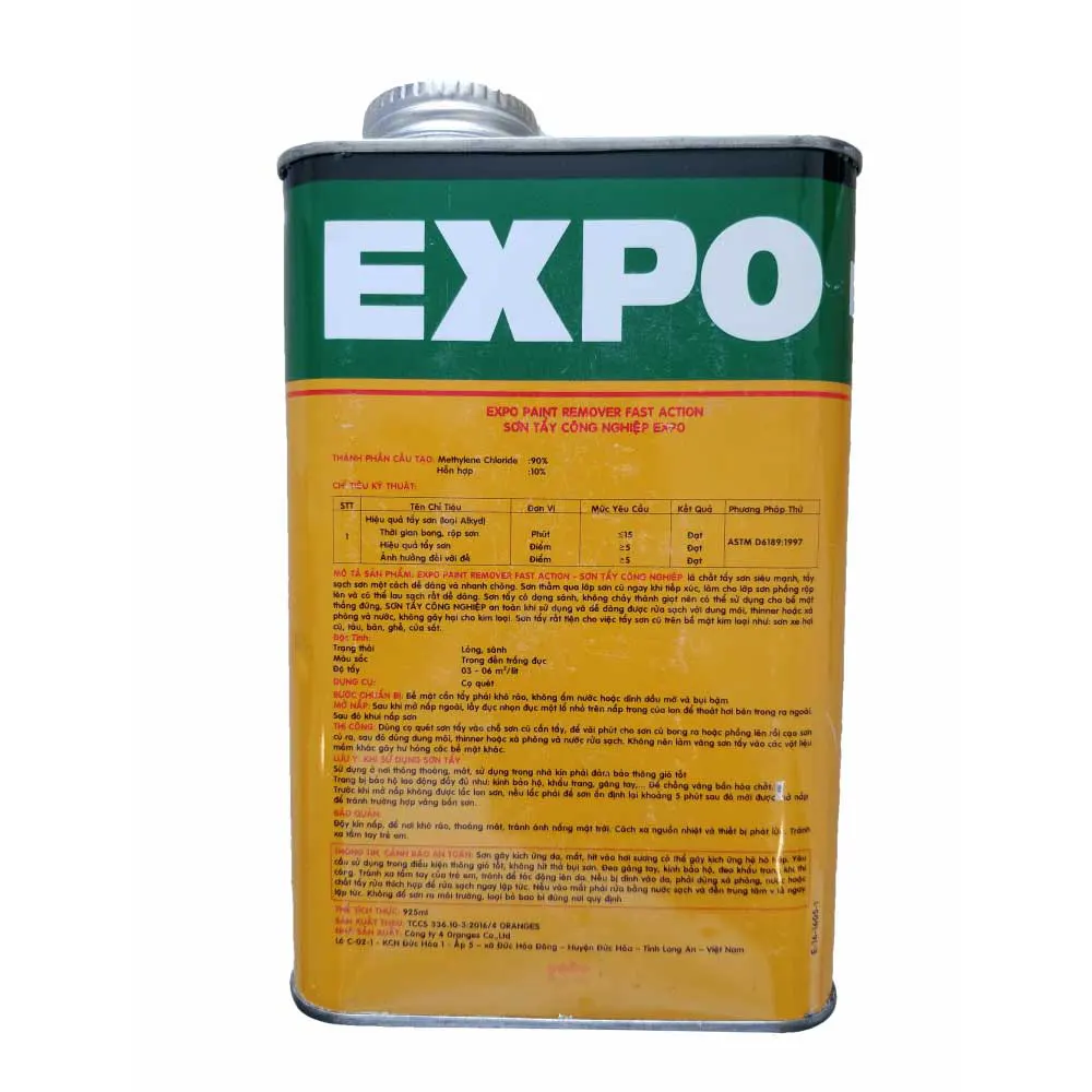 Hoá chất tẩy sơn Expo chính hãng: Đảm bảo sự an toàn và hiệu quả cho công việc của bạn với hoá chất tẩy sơn Expo chính hãng. Xem hình ảnh để biết thêm thông tin và cách đặt hàng.