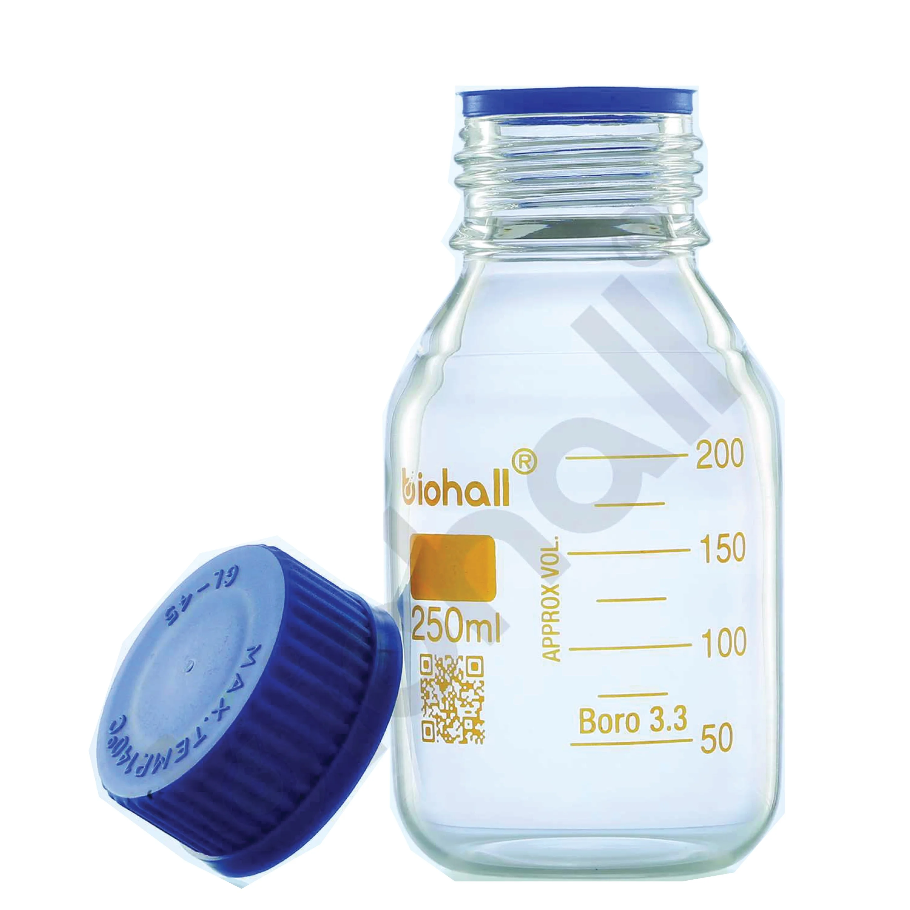 Chai trung tính thủy tinh trong suốt GL45 Biohall 50ml BLS.1105.02