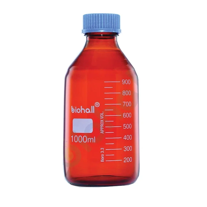 Chai trung tính thủy tinh nâu đỏ GL45 Biohall 1000ml BLS.1106.05
