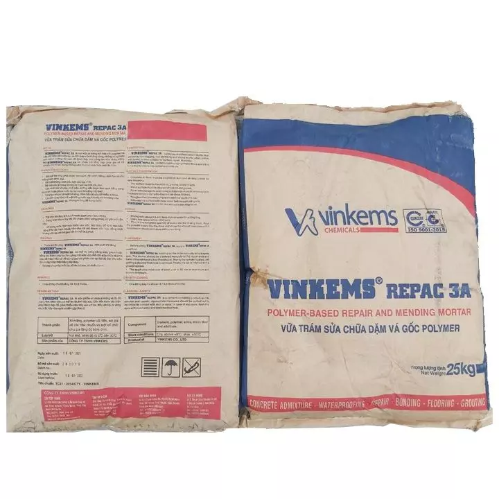 Vữa sửa chữa và dặm vá gốc Polymer VINKEMS® REPAC 3A 25 kg/bao