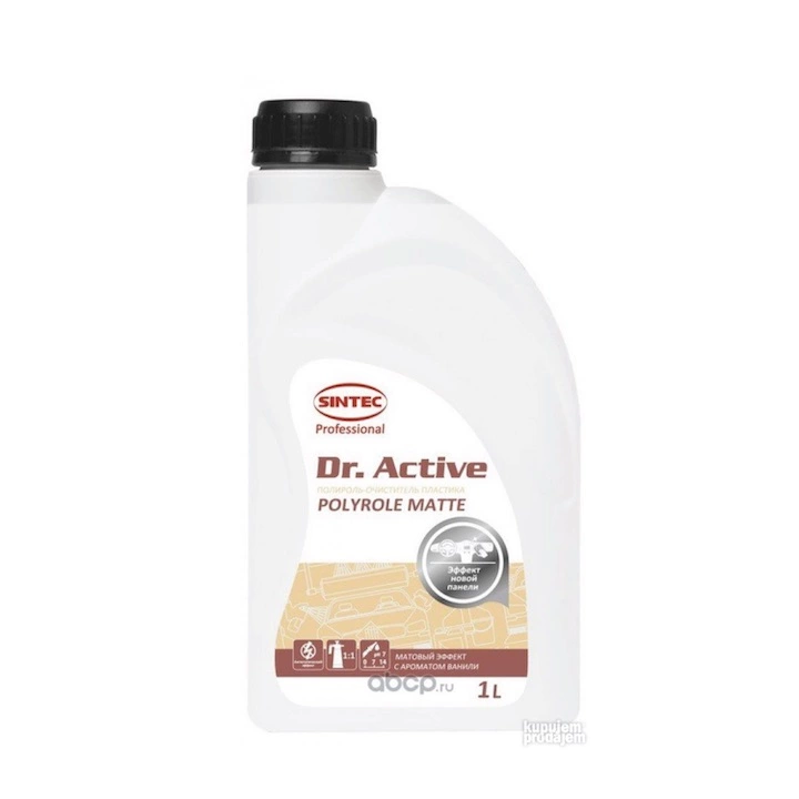 Dung dịch dưỡng đen nội thất chuyên nghiệp Sintec Dr. Active Polyrole Matte matte gloss (grape) 1L