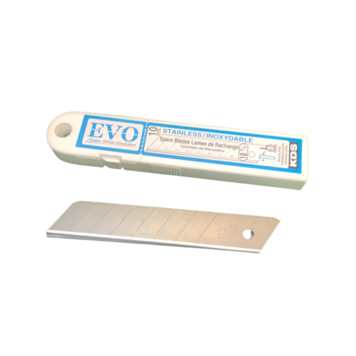 Lưỡi dao rọc giấy inox 18mm (Hộp 10 lưỡi) KDS LB-10SEVO