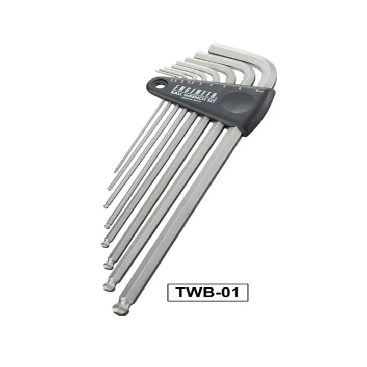 Bộ chìa lục giác bi 8-in-1 Engineer chân dài tay chuẩn TWB-01