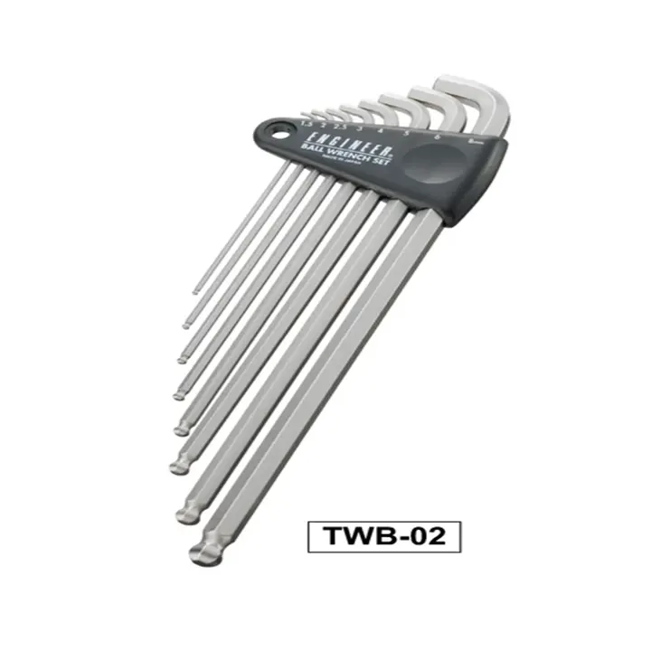 Bộ chìa lục giác bi 8-in-1 Engineer chân dài tay to TWB-02