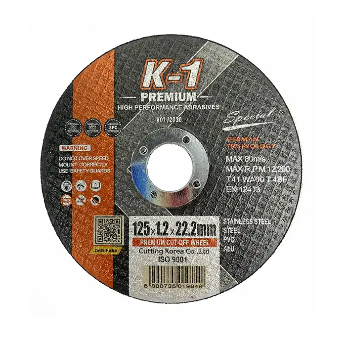 Đá cắt K-1 Cutting Korea Special C125S màu đen 125x1.2x22.2mm