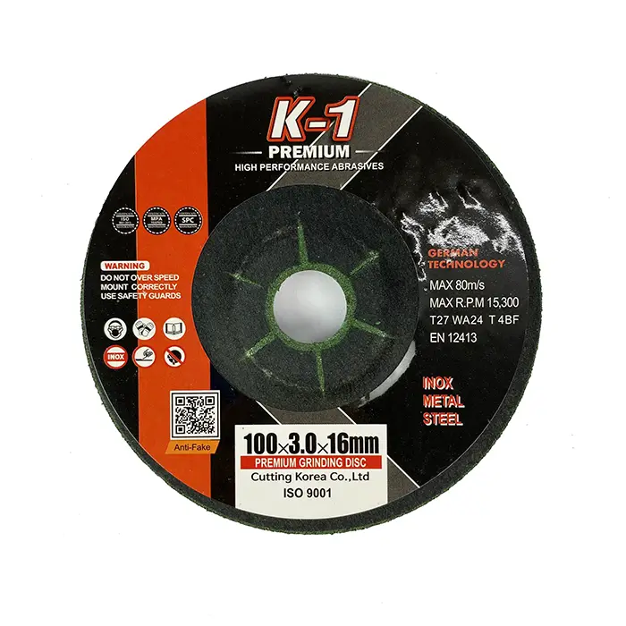 Đá mài Inox K-1 Cutting Korea M100X3 màu xanh 100x3x16mm