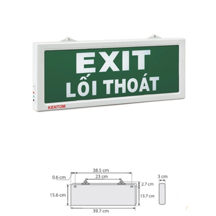 Đèn lối thoát Exit KENTOM KT-610 1 mặt 3W