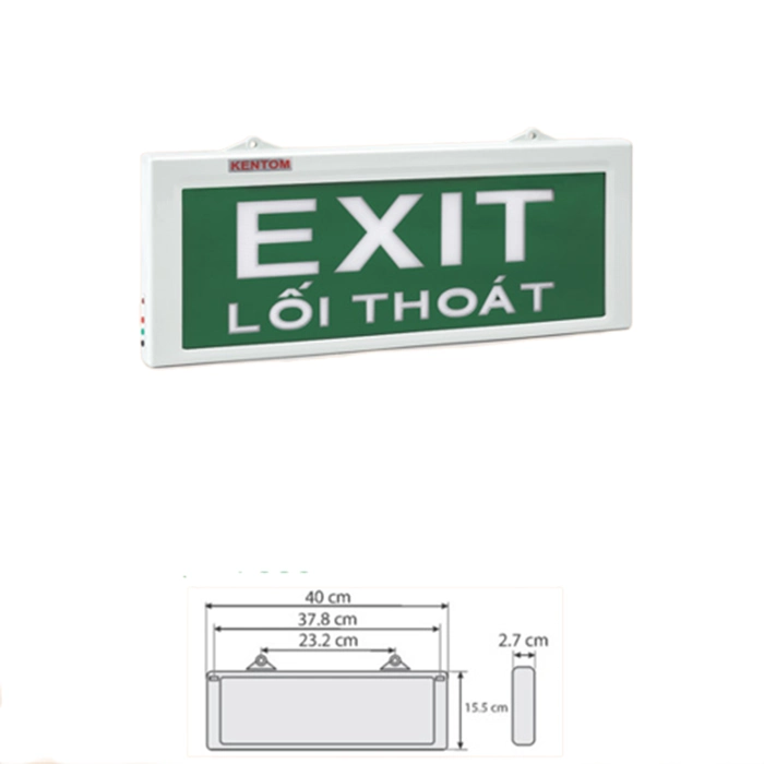 Đèn lối thoát Exit KENTOM KT-680 1 mặt 3W
