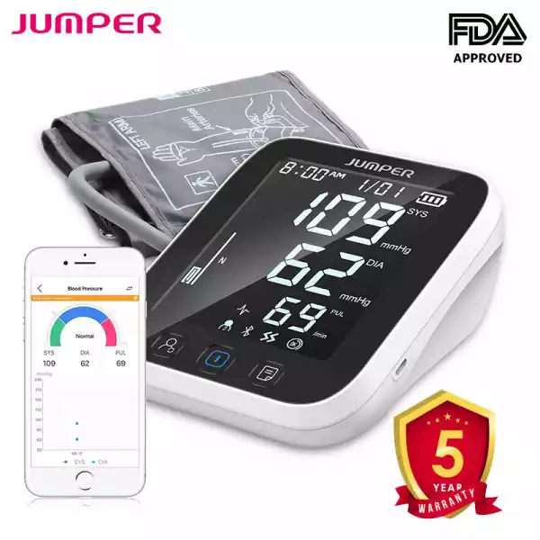Máy đo huyết áp bắp tay, kết nối Bluetooth, APP JUMPER JPD-HA121