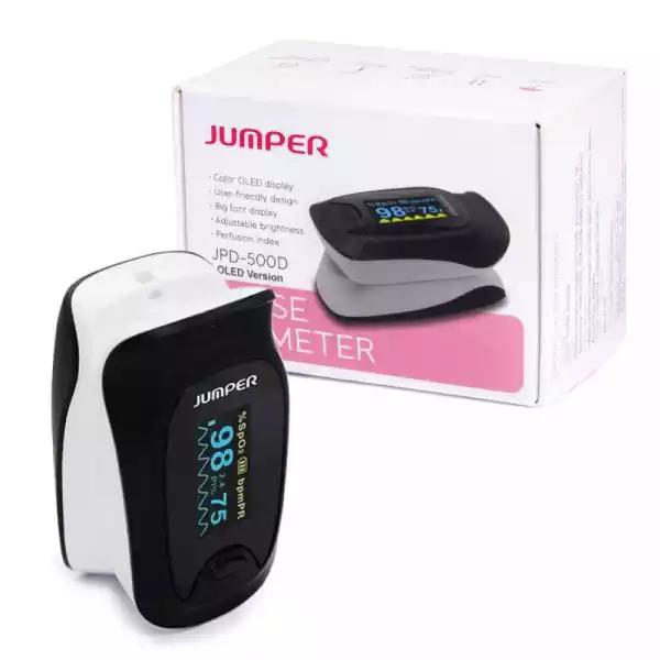 Máy đo nồng độ oxy máu, SPO2, PR, PI JUMPER JPD-500E OLED (FDA Hoa Kỳ chứng nhận)