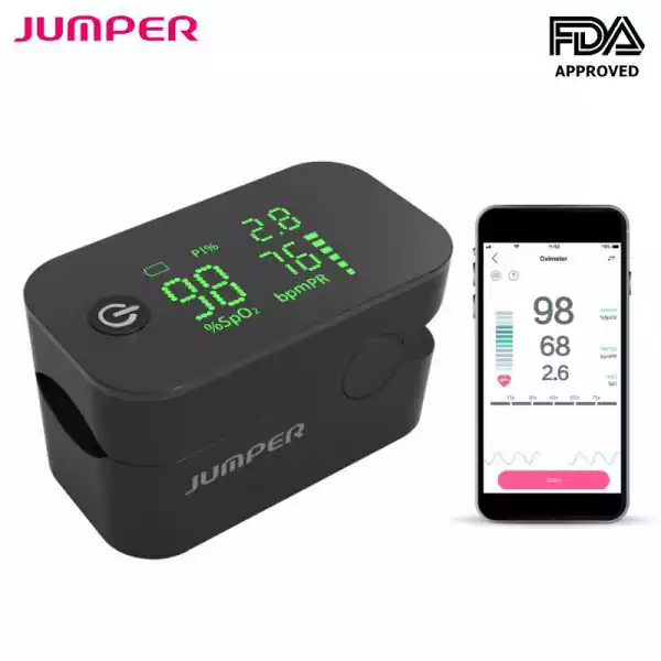 Máy đo nồng độ oxy máu, SPO2, PR, PI kết nối Bluetooth, màn hình LED LED JUMPER JPD-500G