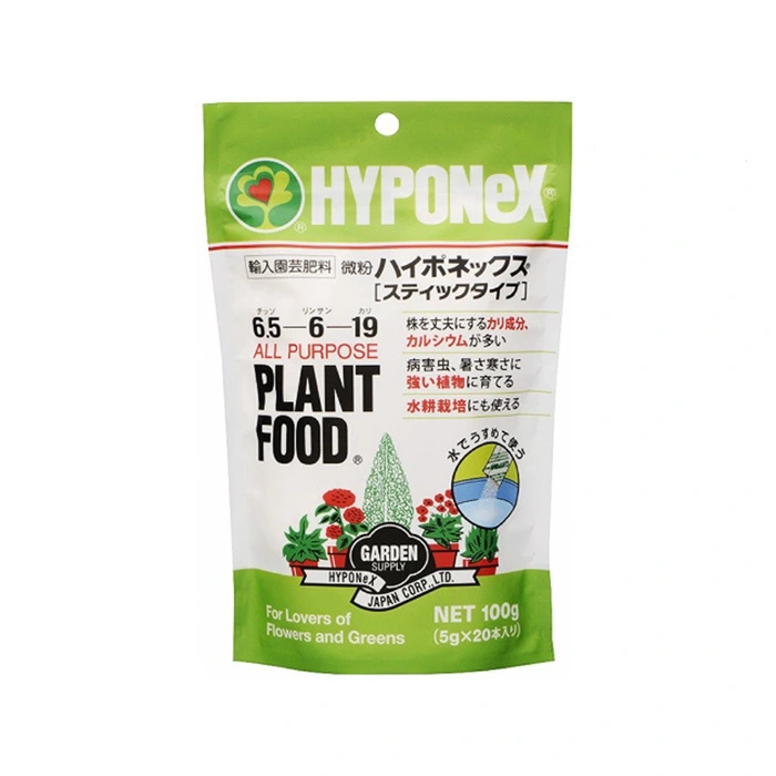 Phân bón dạng bột HYPONeX Plant Food 00308 N-P-K 6.5-6-19 100g