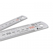 Thước lá inox mạ nhũ bạc Shinwa 13005 H101A 15cm