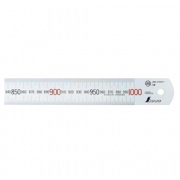 Thước lá inox mạ nhũ bạc Shinwa 13048 H101F 1m