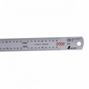 Thước lá inox mạ nhũ bạc Shinwa 13064 2m