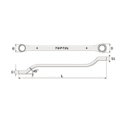Cờ lê 2 đầu vòng Toptul AAAH0607 6x7mm