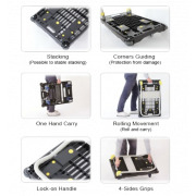 Xe đẩy hàng sàn nhựa Prestar PM-201-P