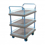 Xe đẩy hàng Fiber-tech chống ồn 3 tầng Happy Move 150kg