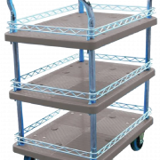 Xe đẩy hàng Fiber-tech chống ồn 3 tầng Happy Move 300kg