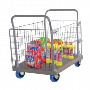 Xe đẩy hàng Fiber-tech lồng lưới chống ồn Happy Move 300kg