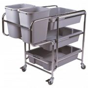 Xe đẩy thu gom thức ăn