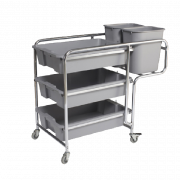 Xe thu gom bát đĩa, khung inox