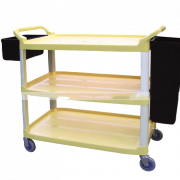 Xe đẩy thực phẩm 3 tầng đa năng có kèm 2 khay, khung nhôm