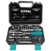 Bộ 45 Socket 1/4" cần 2 chiều Total THT141451