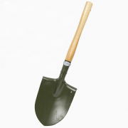Xẻng cắm trại cán gỗ lưỡi xanh 63cm