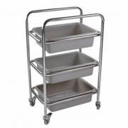 Xe đẩy đồ ăn 3 tầng (750x400x835)mm