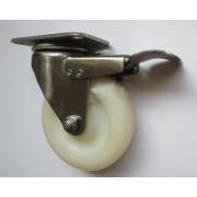 Bánh xe nylon càng inox 304 xoay khóa A Caster 2-3356-254-BRK4