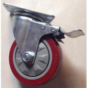 Bánh xe PU càng xoay khóa Shenpai 157-065-PU-SBR
