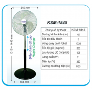 Quạt điện đứng Dasin KSM-1845