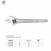 Mỏ lết hệ inch Yato YT-2178