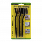 Bộ bàn chải sắt 3 cây (Inox, đồng, nilon) Sellery 30-270