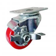 Bánh xe PU đỏ tải trọng nhẹ xoay Kyung Chang 2030S A1 PVC