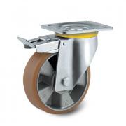 Bánh xe PU xoay tải trọng nặng có khóa Tente 4687ITP125P63