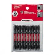 Bộ 10 mũi đầu vặn vít ngắn Milwaukee 48-32-4362 PH3-65mm