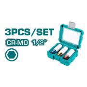 Bộ 3 đầu tuýp lục giác Total THMLNS031