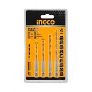 Bộ 4 mũi khoan kim loại HSS INGCO AKD1402