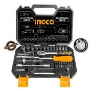 Bộ 45 đầu tuýp 1/4" và cần 2 chiều INGCO HKTS14451
