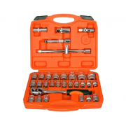 Bộ tuýp 1/2" xi bóng viền cam Asaki AK-9773