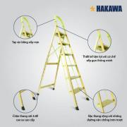 Thang nhôm ghế 6 bậc Hakawa HK-006
