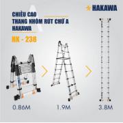 Thang nhôm rút đôi chữ A Hakawa HK-238