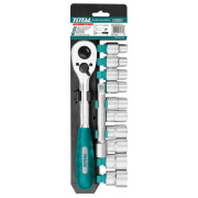 Bộ 12 cái socket 1/2" cần 2 chiều Total THT141121