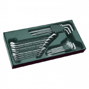Bộ khay cờ lê vòng miệng 27 chi tiết (hệ inch) & bộ lục giác SATA 09922