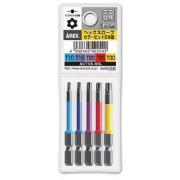 Bộ mũi vít sao lỗ 5 cái T10, T15, T20, T25, T30 Anex ACTX5-65L