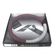 Bọc vô lăng Koris Alcatara season 2 H/C Burgundy Champagne